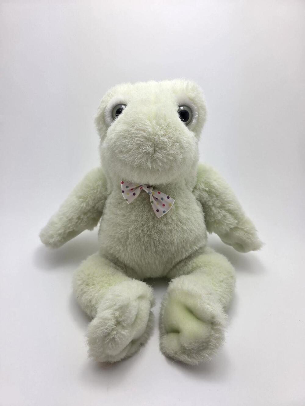 Vintage 1988 Kinder Gund Frog Rattle Plush - Rare (9 inch)